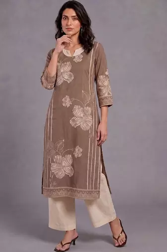 women floral printed regular kurta with palazzos