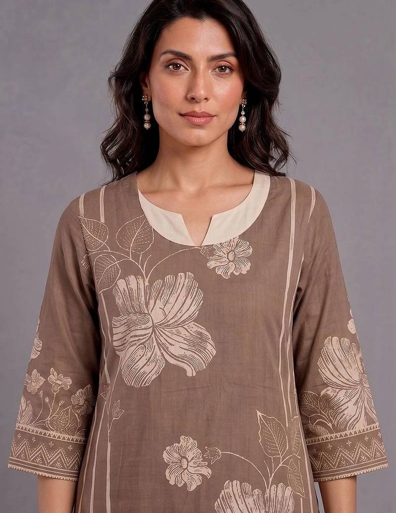 women floral printed regular kurta with palazzos