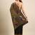 black floral zari silk blend paithani saree