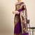 purple woven design zari silk blend paithani saree