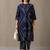 women leheriya printed regular cotton kurta with palazzos