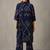 women leheriya printed regular cotton kurta with palazzos