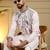 Light pink viscose silk embroidery sequence work premium designer kurta pajama