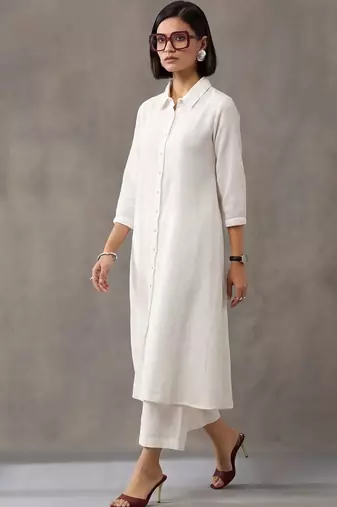 women regular cotton kurta with palazzos