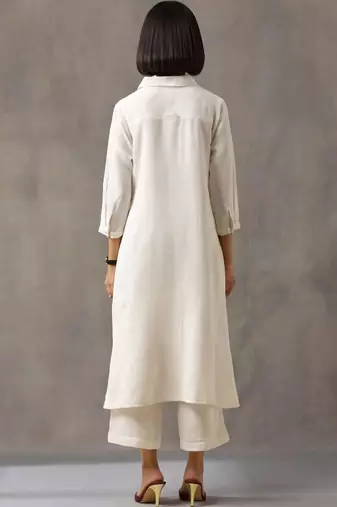women regular cotton kurta with palazzos