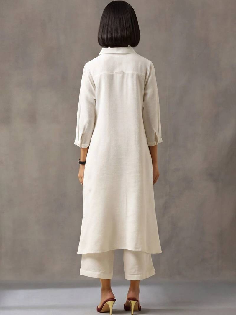 women regular cotton kurta with palazzos