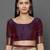peach peach & burgundy woven design zari silk blend banarasi saree