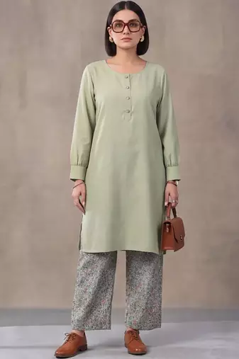 women floral regular kurta with trousers