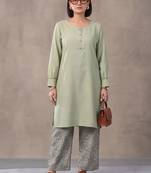 women floral regular kurta with trousers