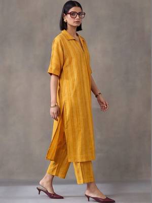 women printed regular cotton kurta with palazzos 2