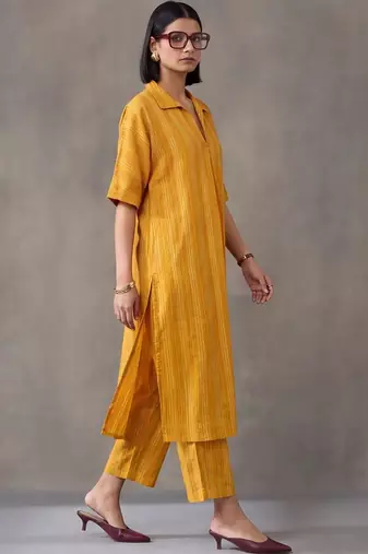 women printed regular cotton kurta with palazzos