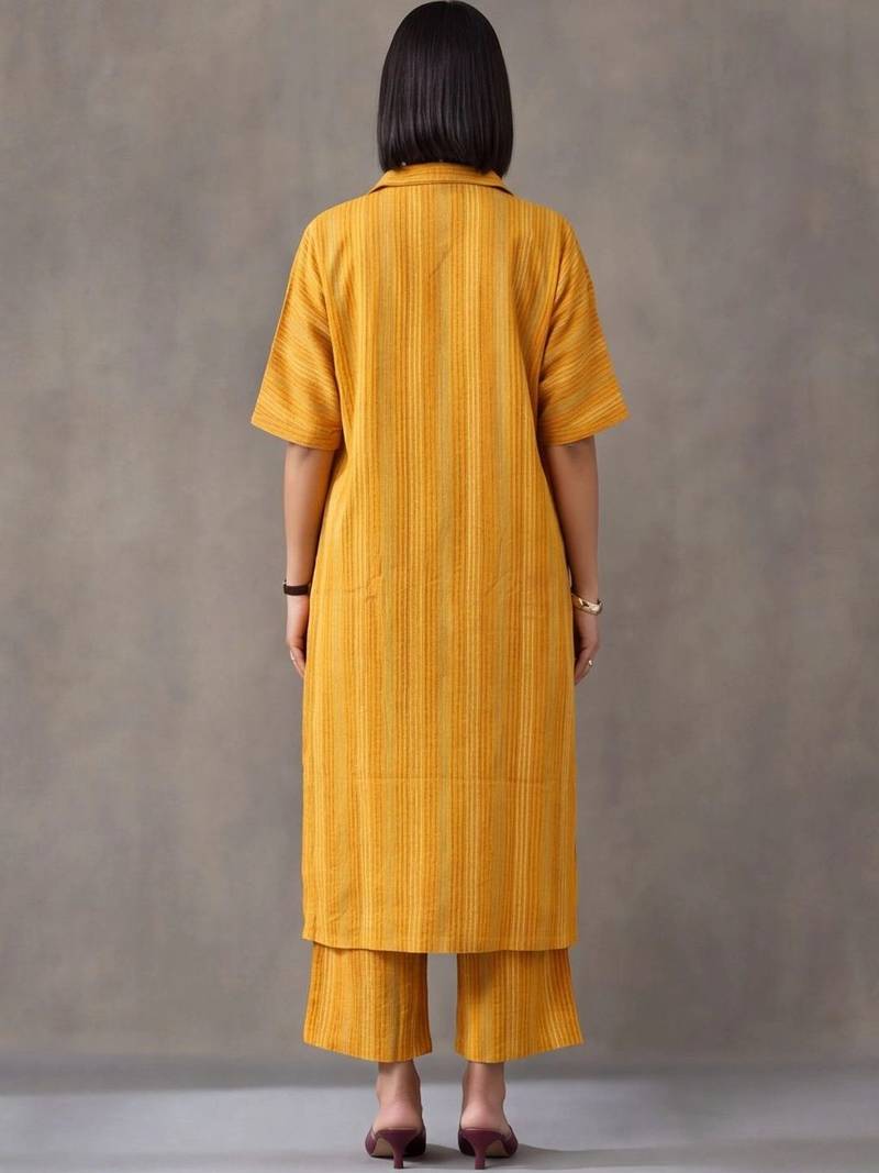 women printed regular cotton kurta with palazzos
