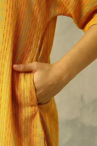 women printed regular cotton kurta with palazzos
