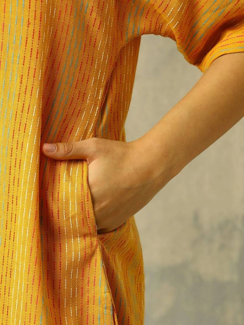 women printed regular cotton kurta with palazzos