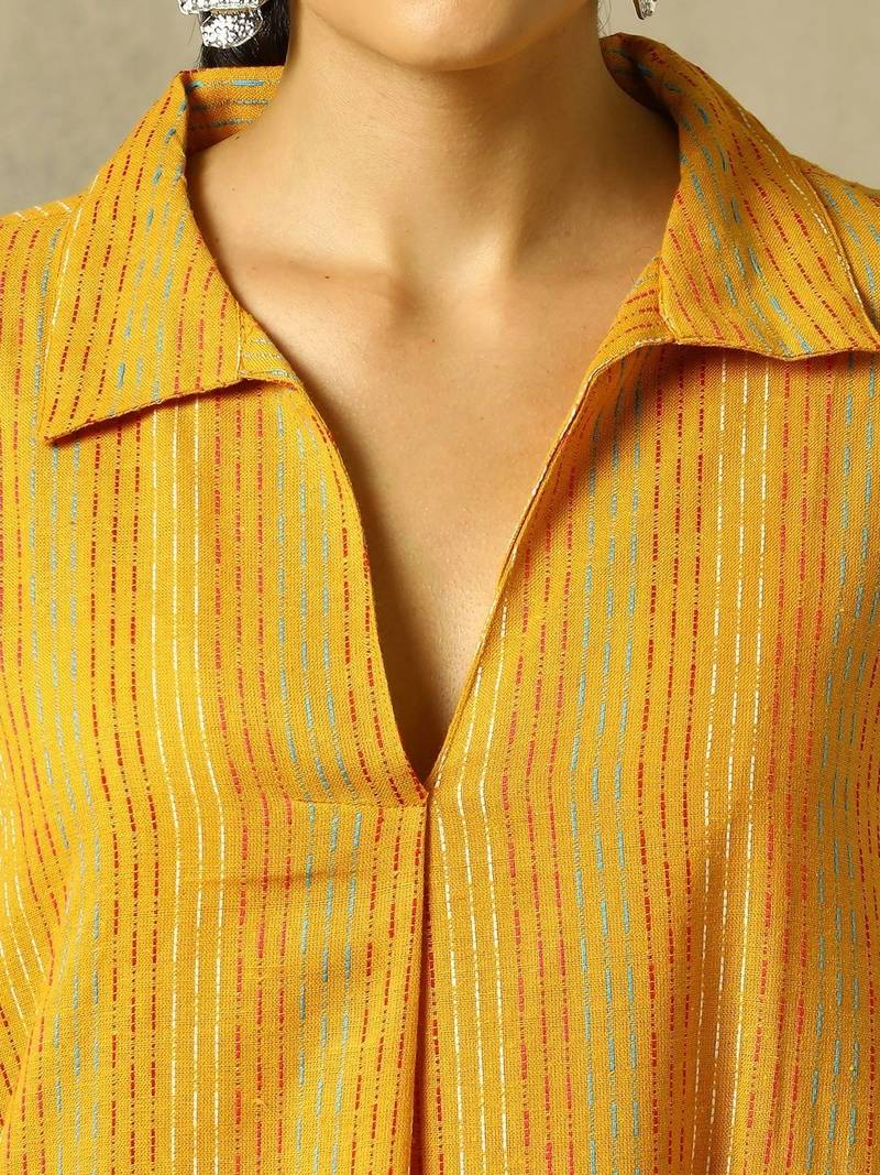 women printed regular cotton kurta with palazzos