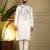 Off white viscose silk embroidery sequence work premium designer kurta pajama