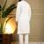 Off white viscose silk embroidery sequence work premium designer kurta pajama