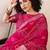 pink ready to wear bandhani printed zari muga saree