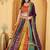 Multicoloured Zari And Sequins Embroidered Georgette Lehenga Set