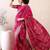 pink ready to wear bandhani printed zari muga saree