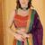 Multicoloured Zari And Sequins Embroidered Georgette Lehenga Set
