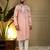 Peach viscose silk embroidery sequence work premium designer only kurta