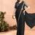 black sequinned ready to wear saree