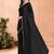 black sequinned ready to wear saree