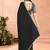 black sequinned ready to wear saree