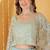 Light Teal Gota Patti Work Georgette Lehenga Set