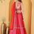 Multicoloured Zari And Sequins Embroidered Georgette Lehenga Set