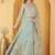 Light Teal Gota Patti Work Georgette Lehenga Set