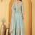 Light Teal Gota Patti Work Georgette Lehenga Set