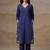women ethnic motifs embroidered regular thread work kurta with trousers