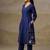 women ethnic motifs embroidered regular thread work kurta with trousers
