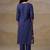 women ethnic motifs embroidered regular thread work kurta with trousers
