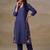 women ethnic motifs embroidered regular thread work kurta with trousers