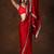 red beads and stones pure chiffon saree