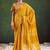 mustard leheriya sequinned  saree