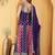 Hot Pink And Purple Double Coloured Zari Embroidered Georgette Lehenga Set