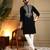 Black armani lachko embroidery sequence work premium designer kurta pajama