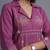 women ethnic motifs embroidered regular patchwork kurta with trousers