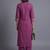 women ethnic motifs embroidered regular patchwork kurta with trousers