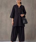 women regular cotton kurta with farshi salwar