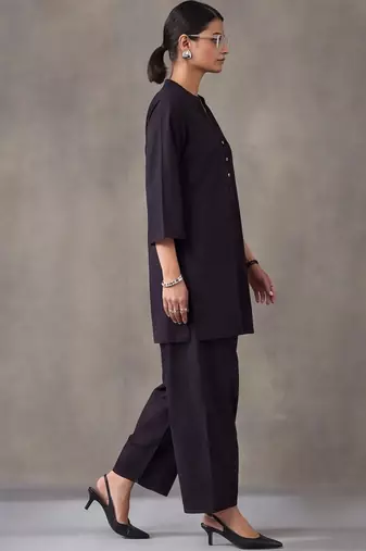 women regular cotton kurta with farshi salwar