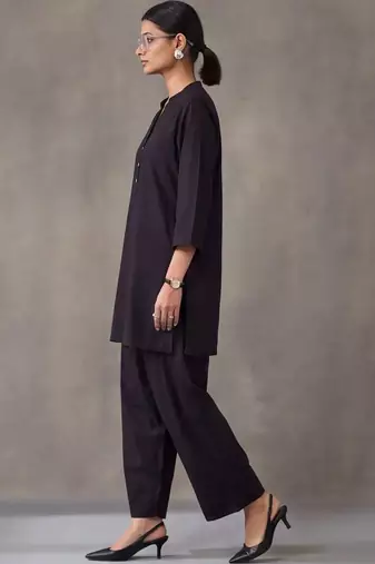 women regular cotton kurta with farshi salwar