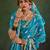 blue bandhani printed sequinned saree
