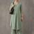 women ethnic motifs printed pleated kurta with palazzos