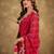 red ethnic motifs printed embroidered celebrity saree