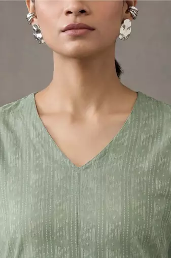 women ethnic motifs printed pleated kurta with palazzos